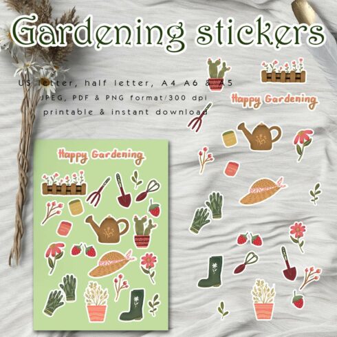 Gardening sticker pack cover image.