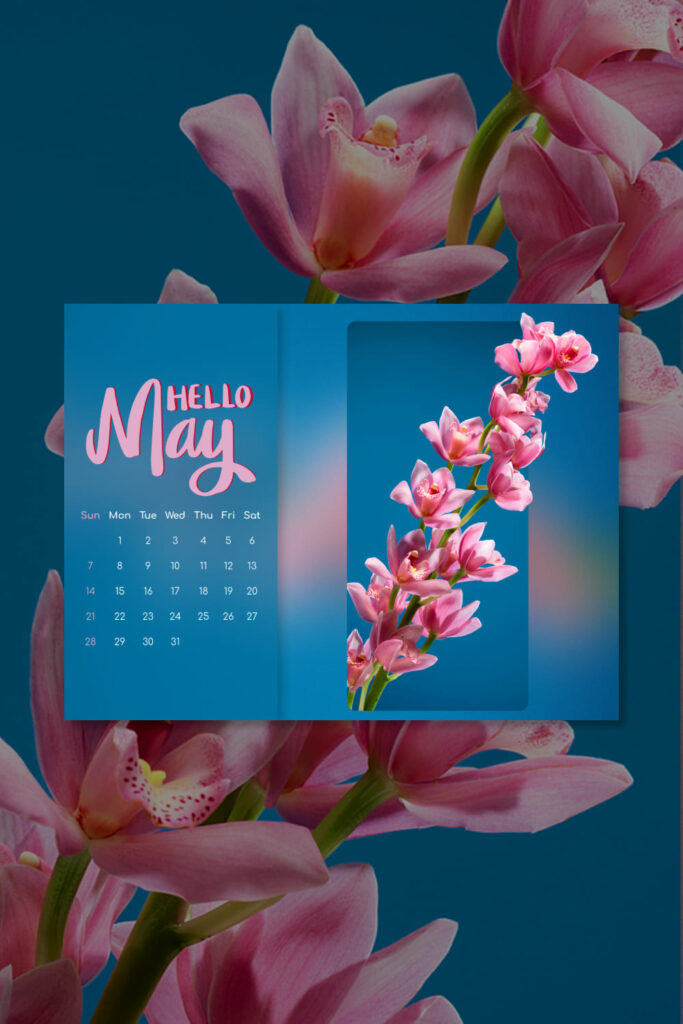 Free Flower May Calendar – MasterBundles