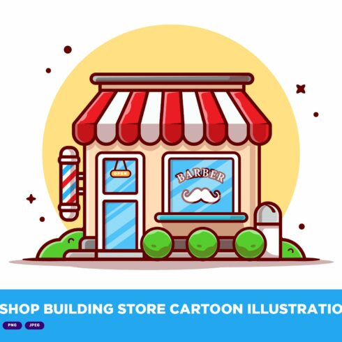 Barber Shop Building Store Cartoon cover image.