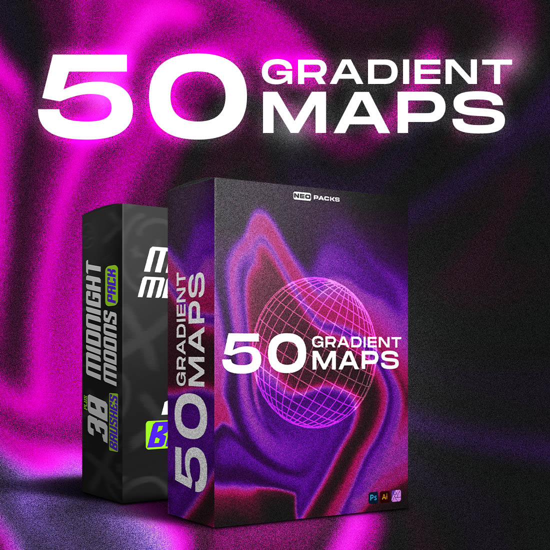+50 GRADIENT MAPS - NEO PACKS preview image.