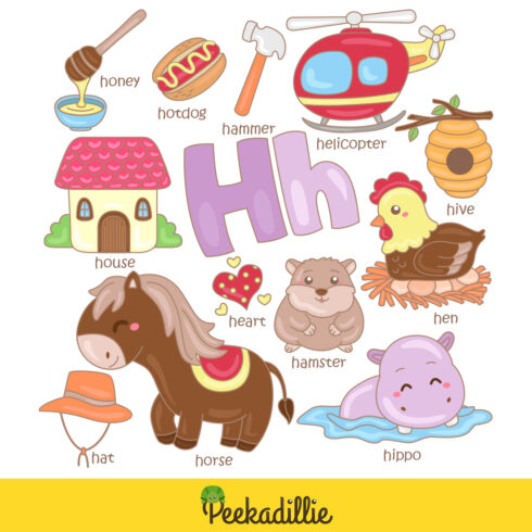Alphabet H For Vocabulary School Letter Reading Writing Font Study ...