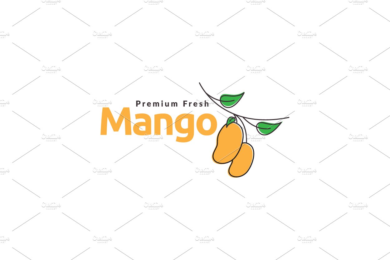 abstract branch orange mango logo cover image.