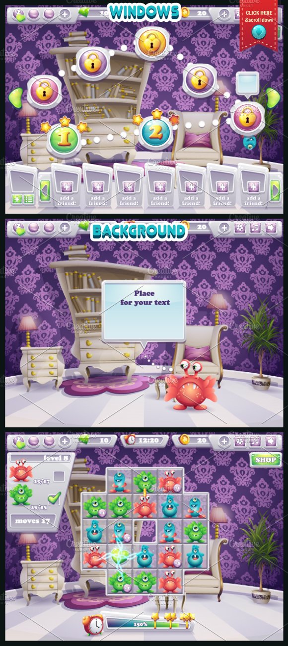Monsters GUI preview image.