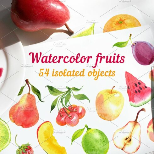 Watercolor fruits cover image.