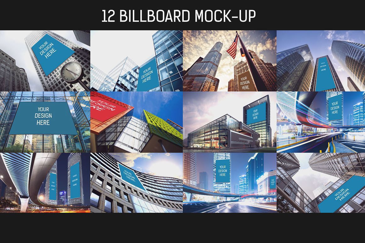 12 Billboard Mock-up Pack cover image.