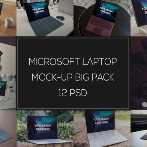 Microsoft Laptop Mock-up Pack #2 cover image.
