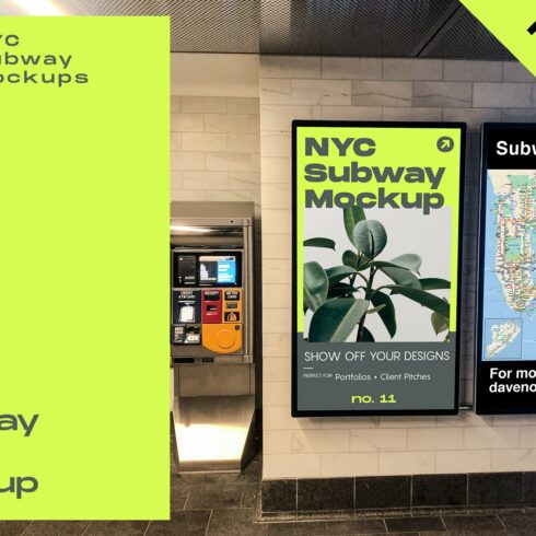 NYC Subway Billboard Mockup cover image.