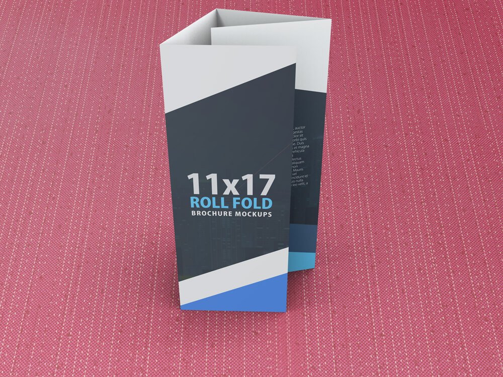 11x17 Roll Fold Brochure Mockup cover image.