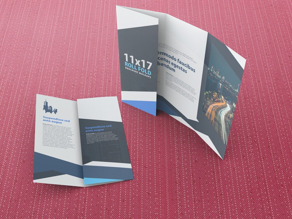 11x17 roll fold brochure mockup 03 835