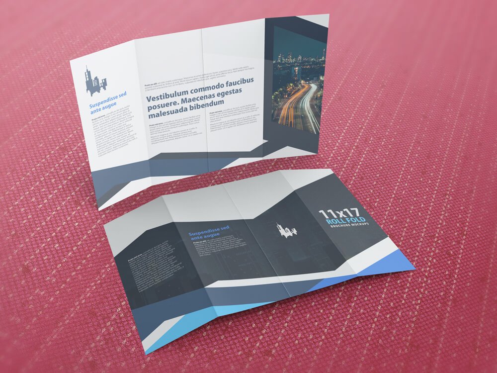 11x17 roll fold brochure mockup 04 984