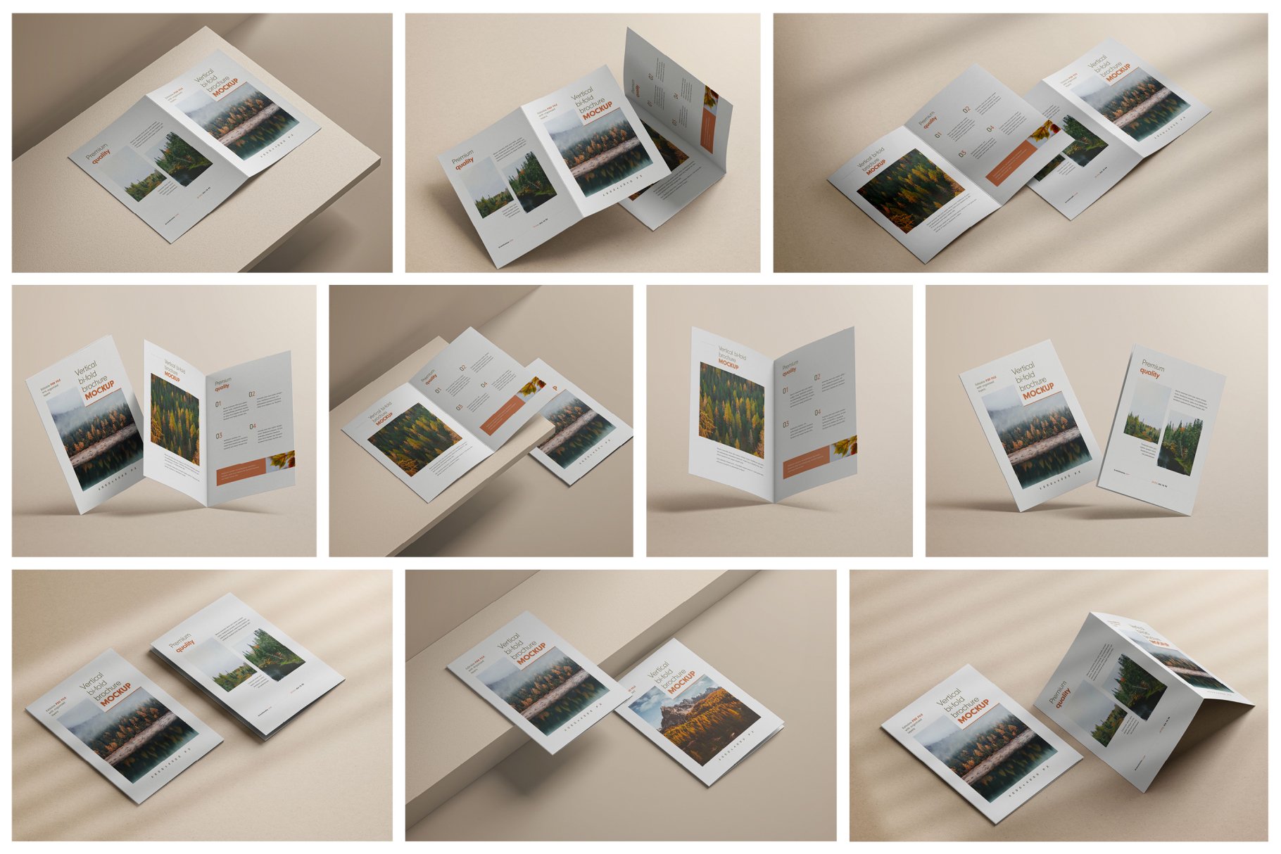 Bifold Vertical Brochure Mockup preview image.