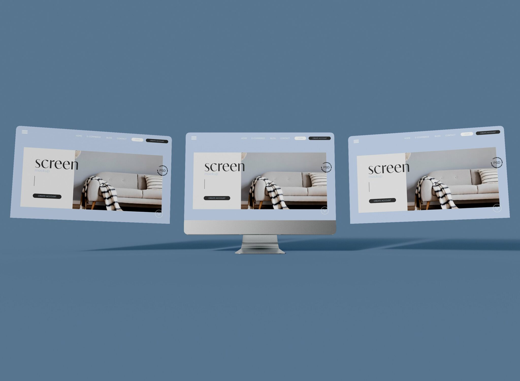 Computer with UI Screen Mockup – MasterBundles