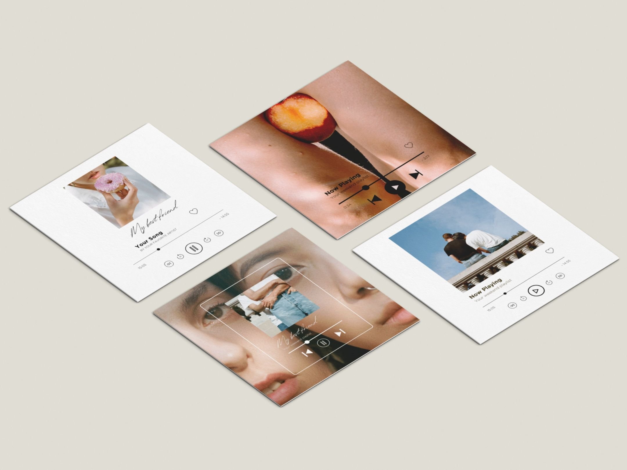 Spotify Instagram Canva Template preview image.