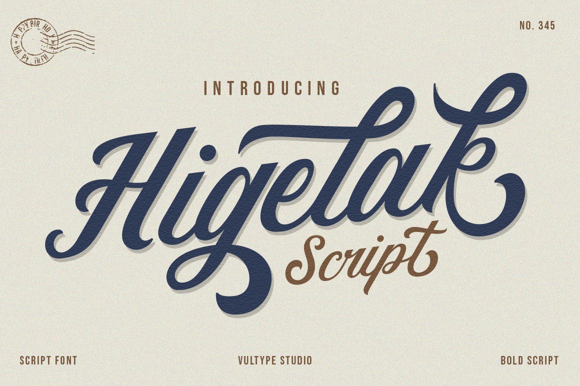 Higelak - Bold Script Font cover image.