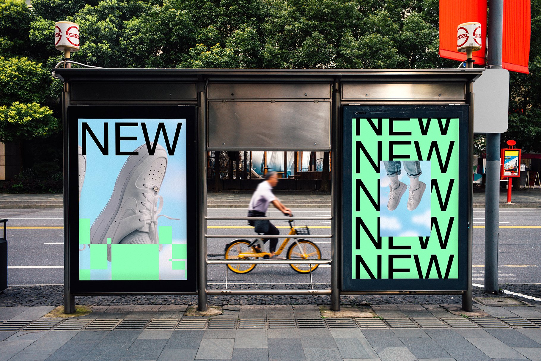 Two Outdoor Billboards Mockup cover image.