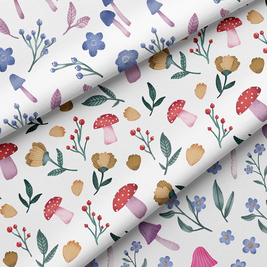 Spring floral clipart & patterns preview image.