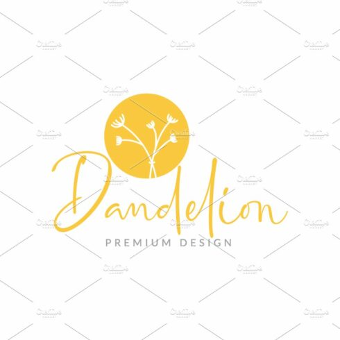 flower dandelion with sunset logo cover image.