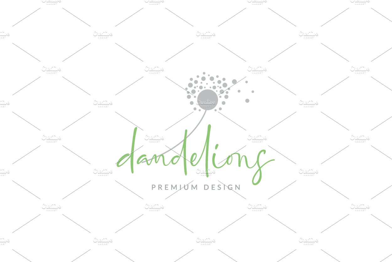 lines flower fly dandelion logo cover image.