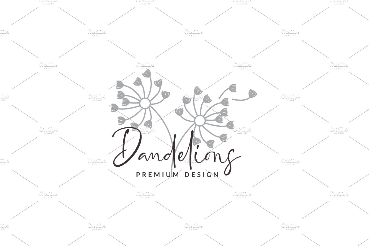 lines flower fly dandelion logo cover image.