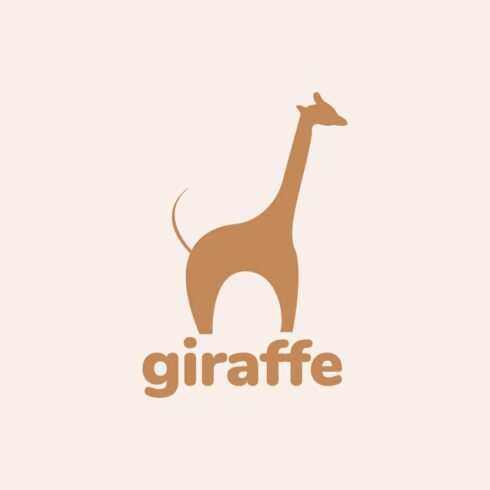 simple flat giraffe logo design cover image.