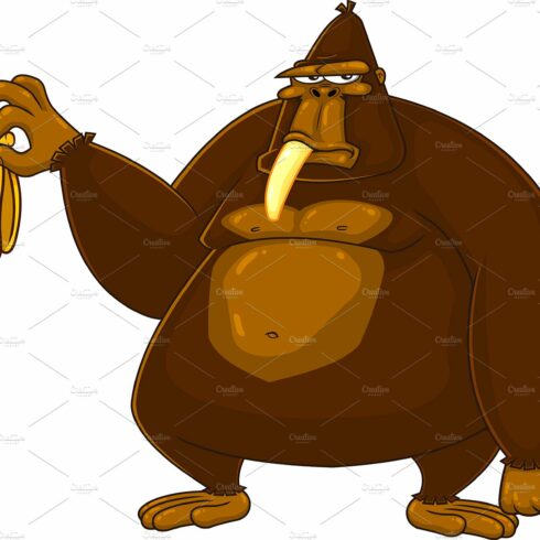 Gorilla Character Is Holding Banana cover image.