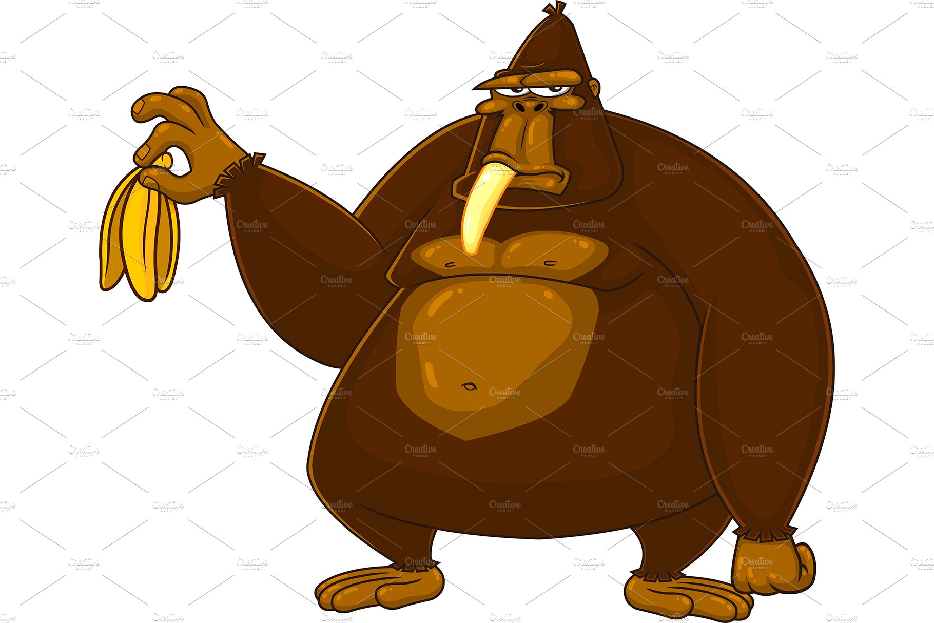 Gorilla Character Is Holding Banana cover image.