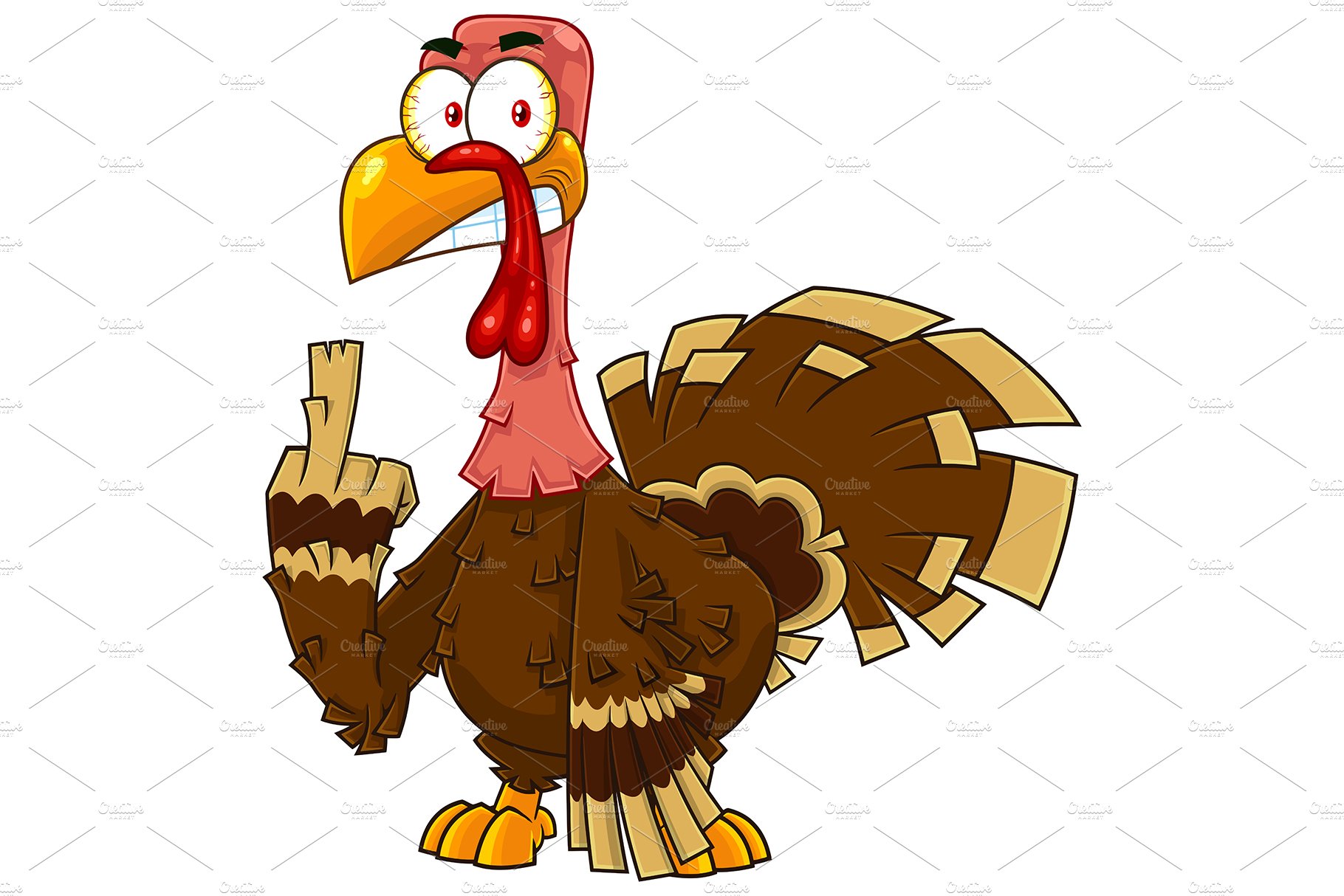 Angry Turkey Showing Middle Finger cover image.
