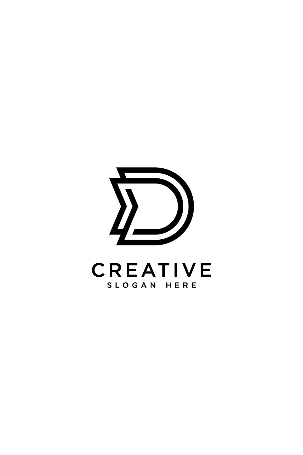 d letter logo vector design pinterest preview image.