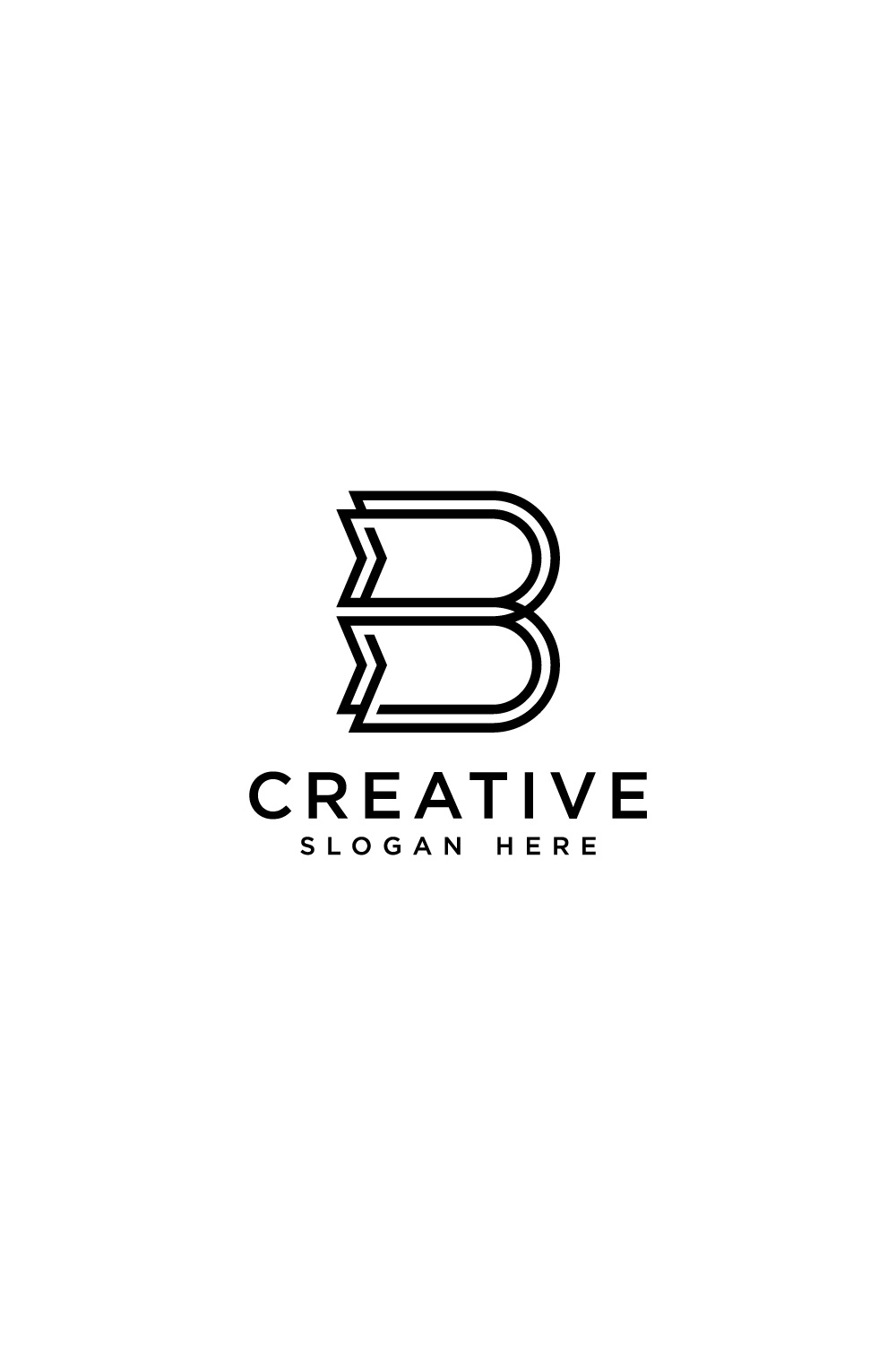 b letter logo vector design pinterest preview image.