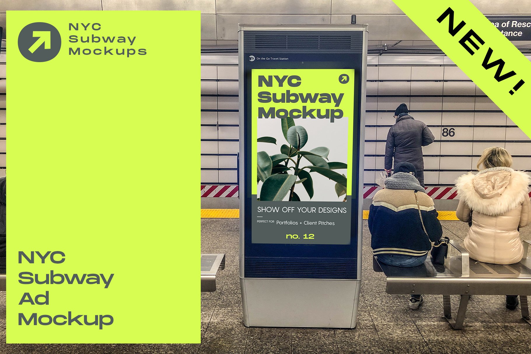 NYC Subway Billboard Mockup cover image.