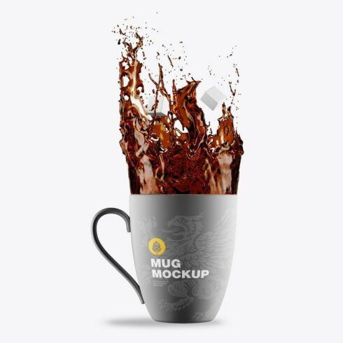 Colorfull Mug with Splash Mockup cover image.