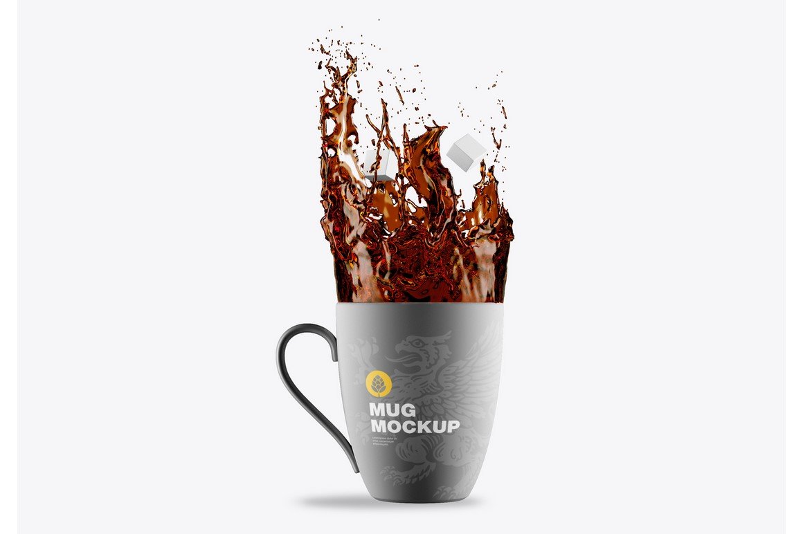 Colorfull Mug with Splash Mockup cover image.