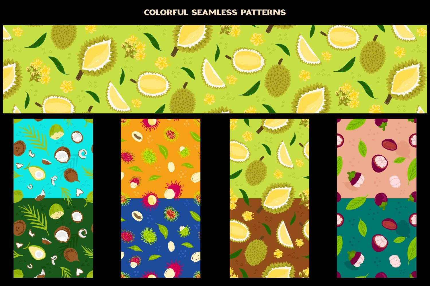 13 colorful seamless fruit pattern 810