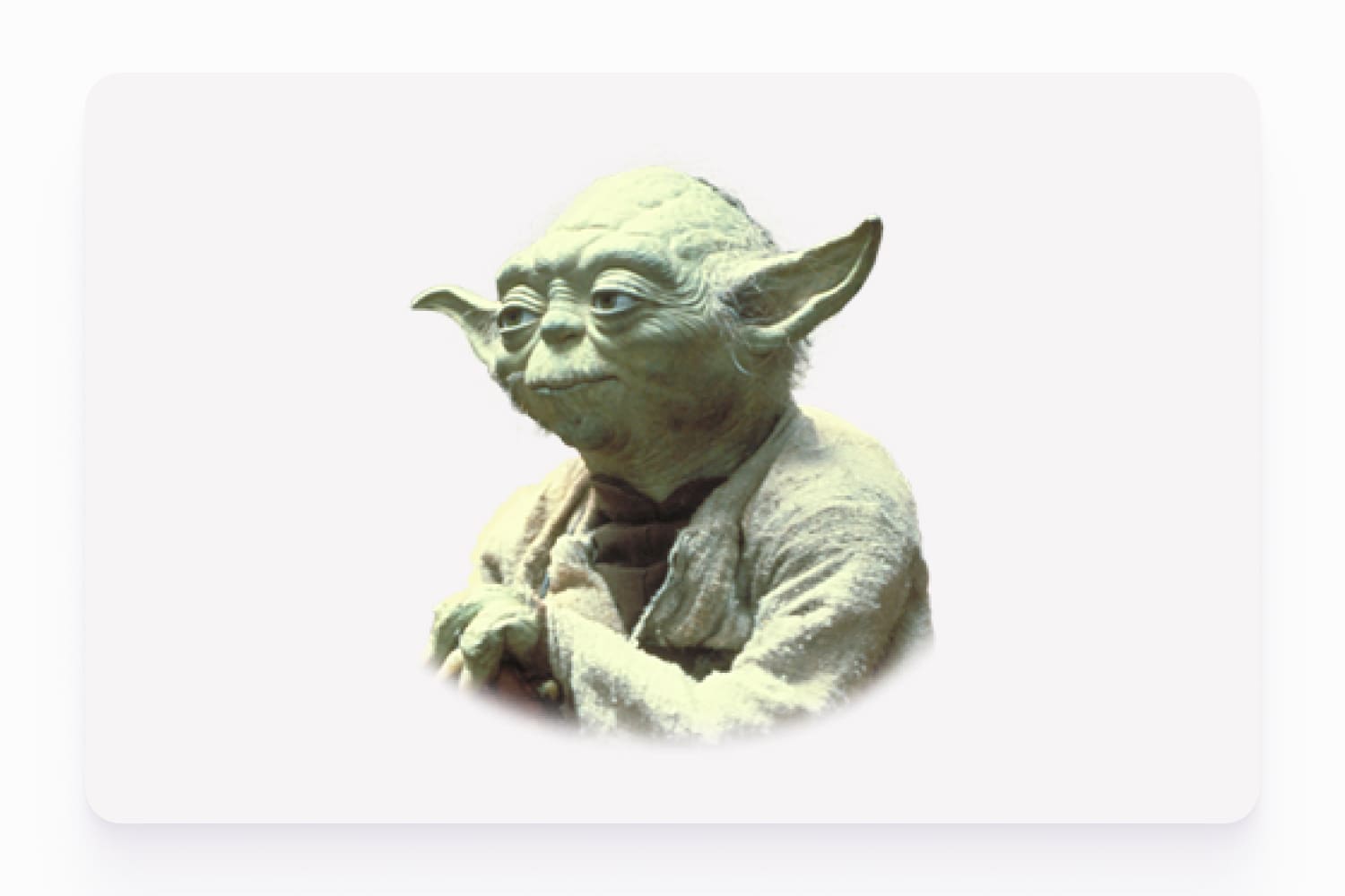 Image of an aged Master Yoda.