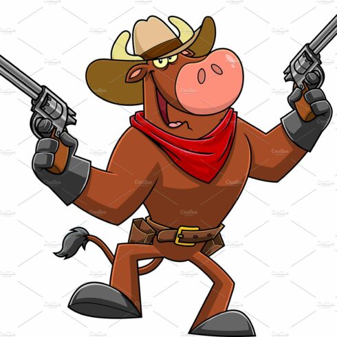Bull Cowboy Cartoon Character cover image.