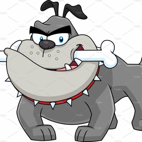 Gray Bulldog Cartoon Character cover image.