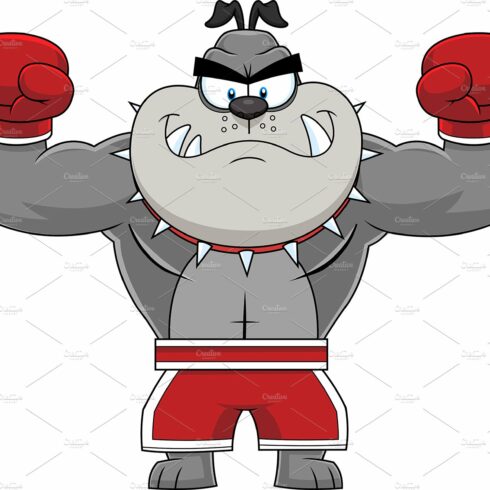 Gray Bulldog Cartoon Character cover image.