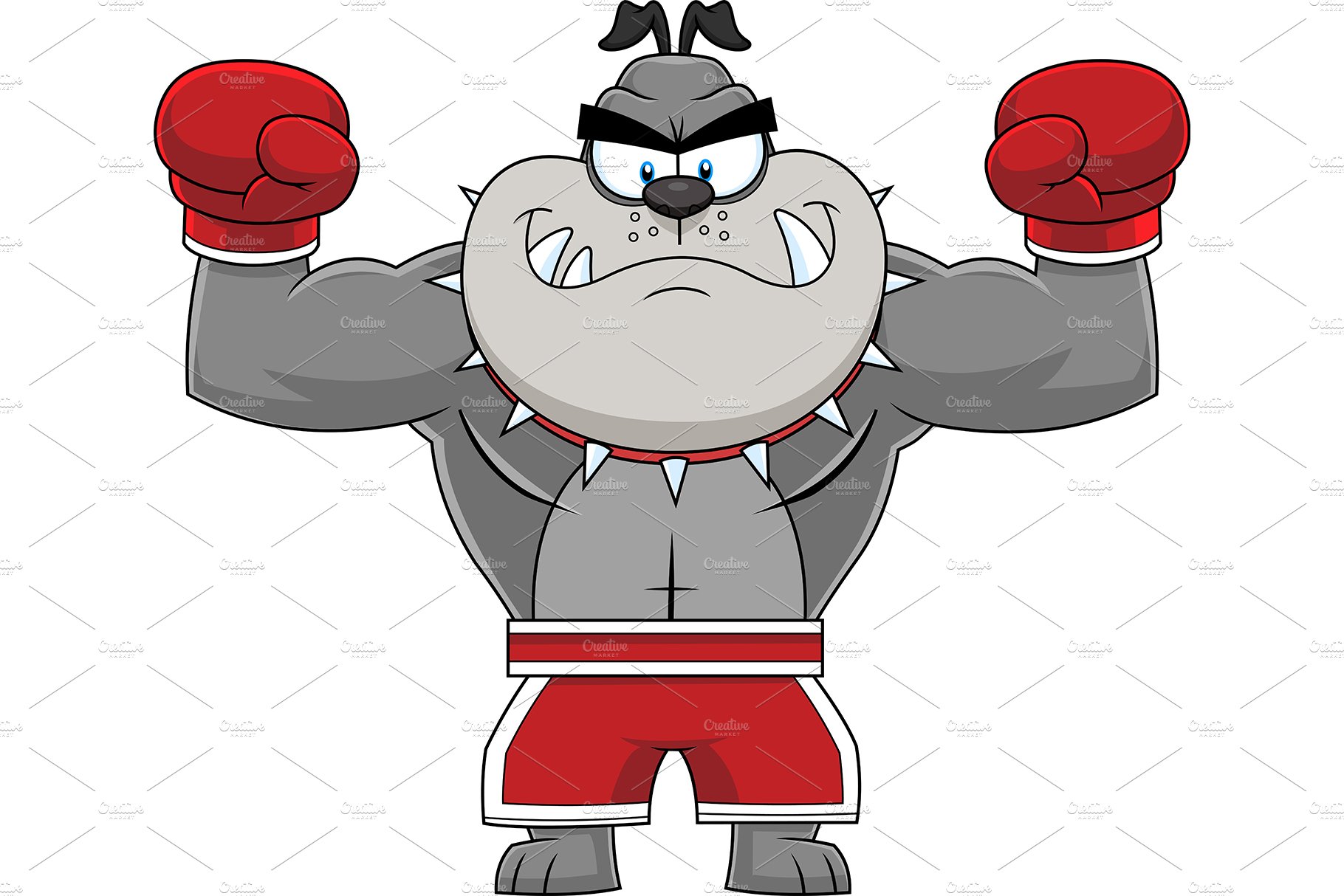 Gray Bulldog Cartoon Character cover image.