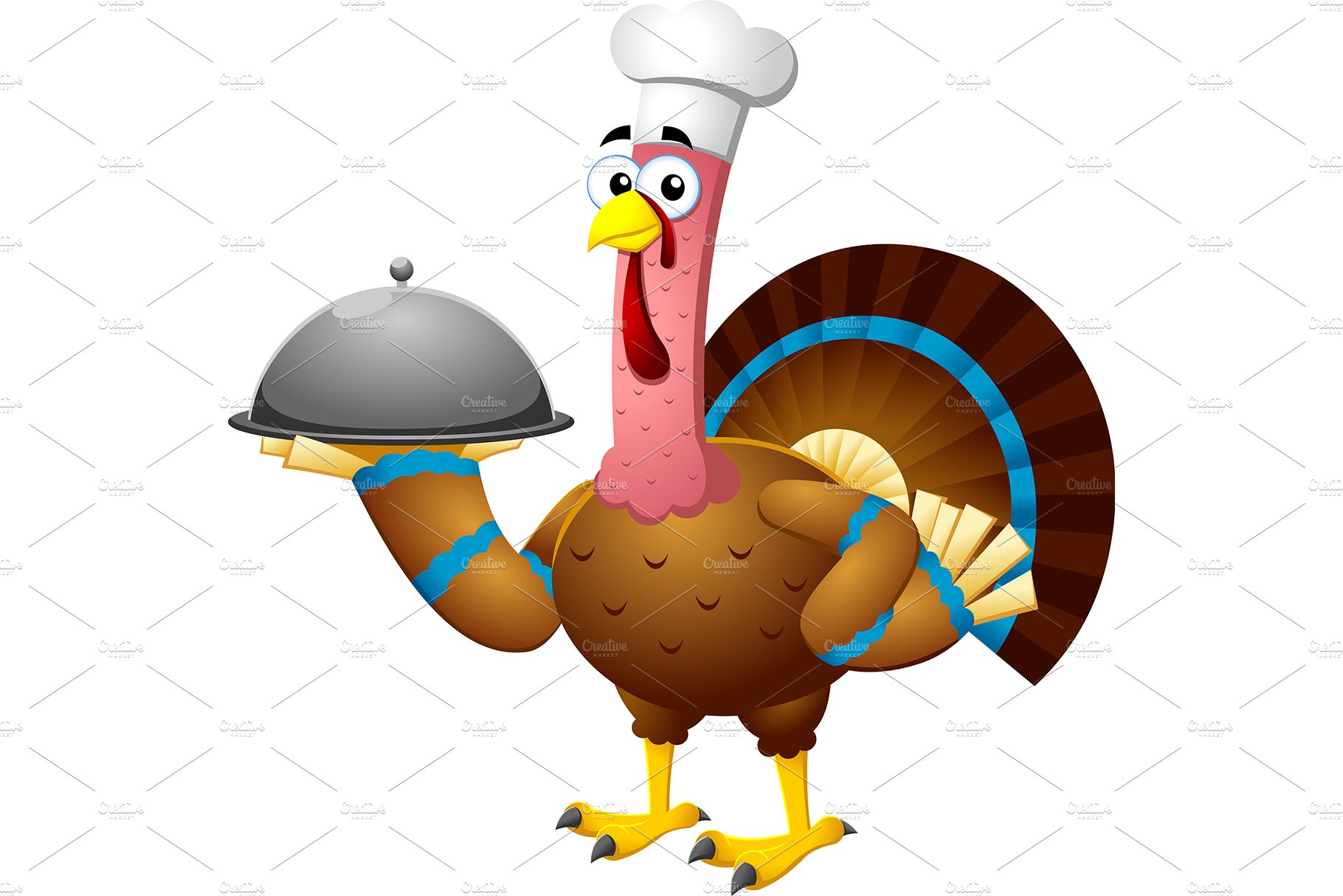 Turkey Chef Cartoon Character cover image.