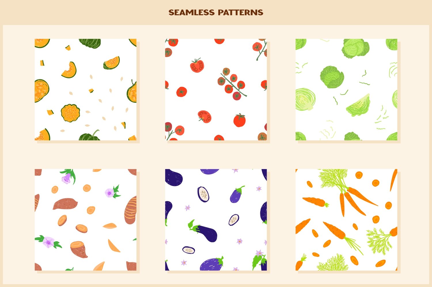 14 seamless pattern vegetables 710