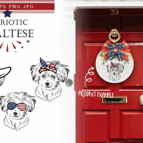 Maltese Dog Patriotic Vector cover image.