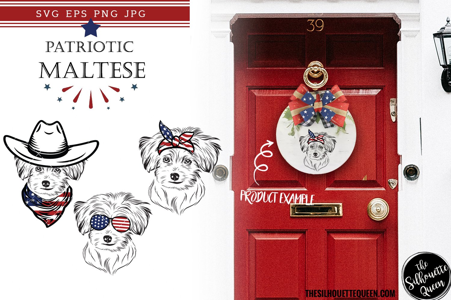 Maltese Dog Patriotic Vector cover image.