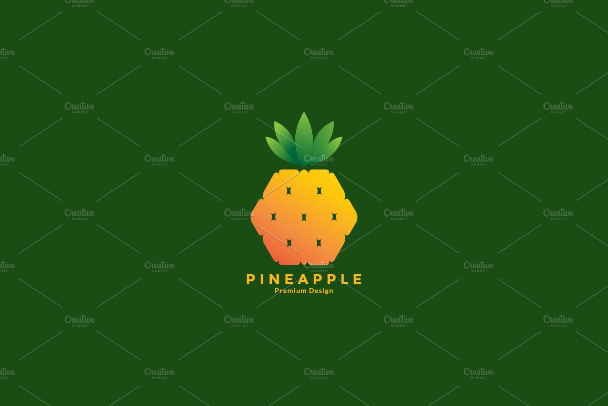 hexagon abstract pineapple logo cover image.