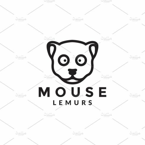 lines mouse lemurs logo vector cover image.