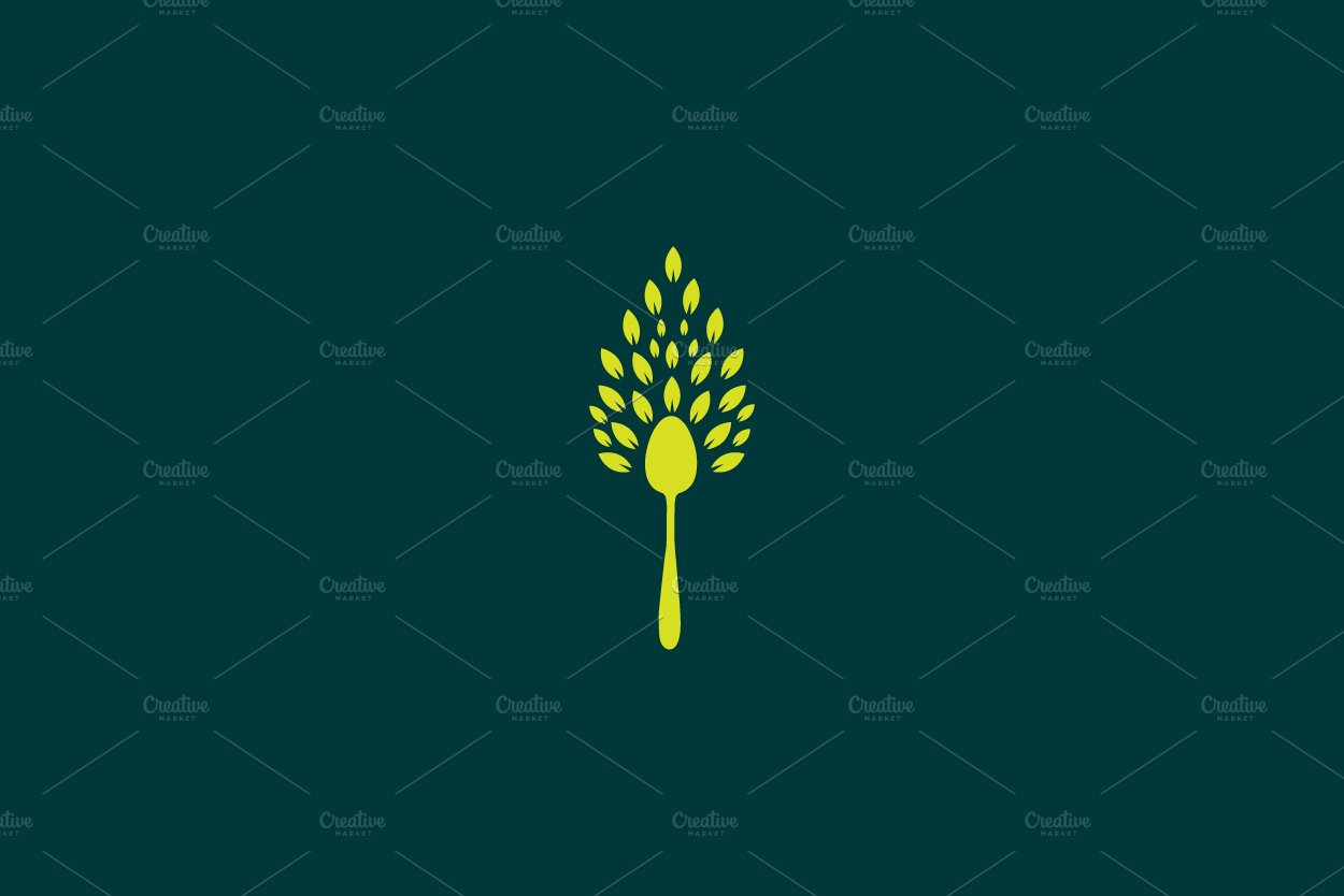 nature food spoon with leaf logo cover image.