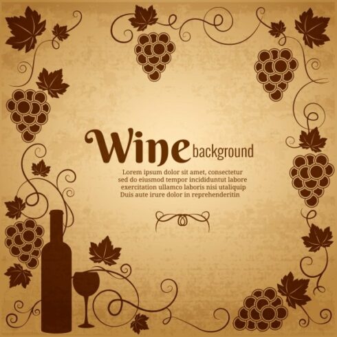 Wine and grapes frame cover image.
