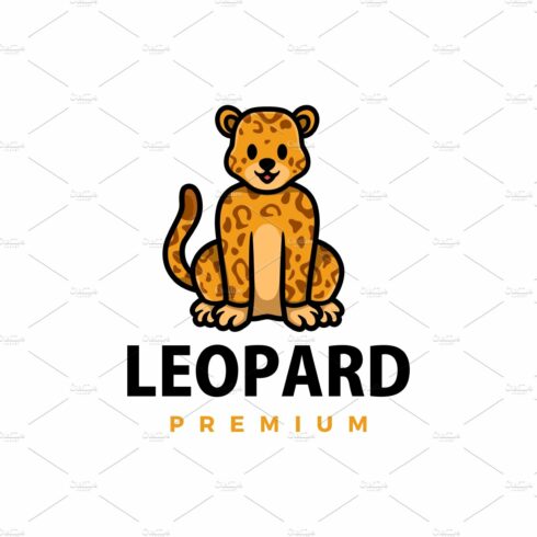 cute cheetah leopard cartoon logo cover image.
