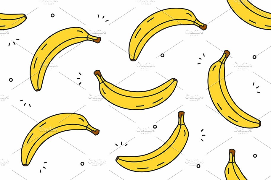 Bananas patterns preview image.
