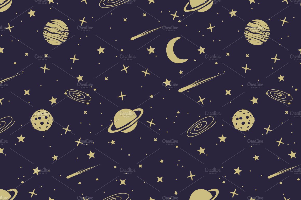 Vintage space background preview image.
