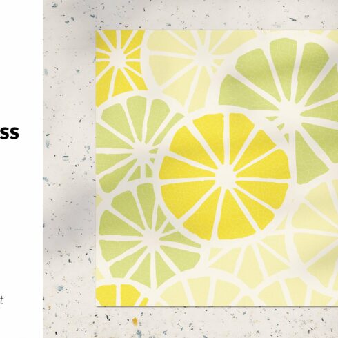 Lemon slices seamless design cover image.